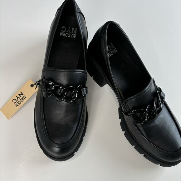 Madden NYC Penny Loafer Chunky Chain Platform Shoe Women's US Size 10 - Picture 1 of 8